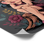 Poster Resting Gnome Face Cute Funny Christmas Kawaii Car (Coin)