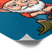 Poster Resting Gnome Face Cute Funny Christmas Kawaii Car (Coin)