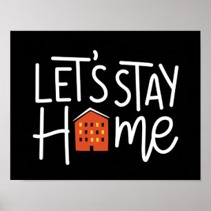 Poster Restons à la maison