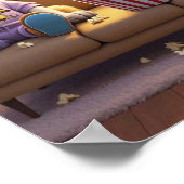 Poster Restons à la maison et commandons des chiens de de (Coin)