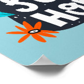 Poster Restons à la maison Floral (Coin)