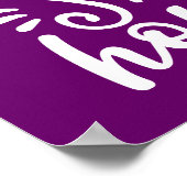 Poster Restons à la maison violet (Coin)