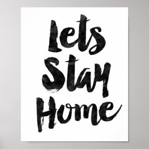 Poster Restons la maison