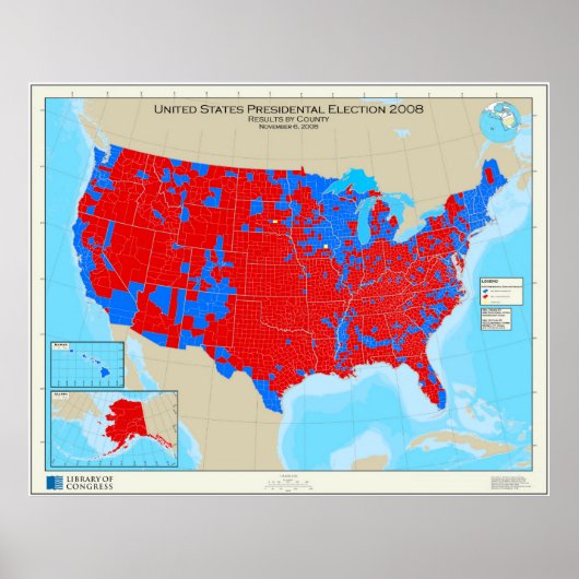 Poster Résultats de l'élection présidentielle américaine  (Devant)
