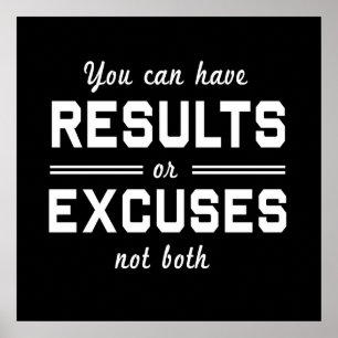 Poster Résultats ou Excuses