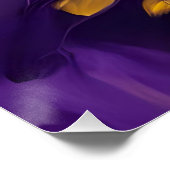 Poster Résumé Abstrait Violet et Or (Coin)