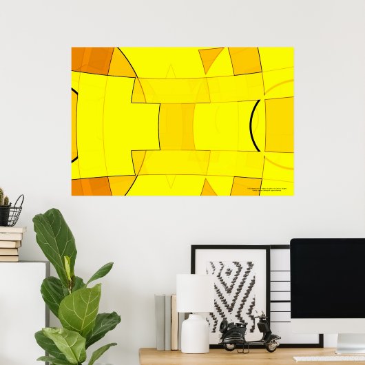 Poster Résumé en jaune (Bureau à domicile)