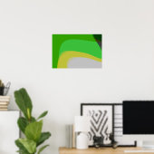 Poster Résumé en vert et jaune 1004 (Bureau à domicile)