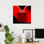 Poster Résumé Luxe Rouge avec Noir AP0004 (Bureau à domicile)