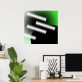 Poster Résumé Vert avec Rayons de Lumière AP0005 (Bureau à domicile)