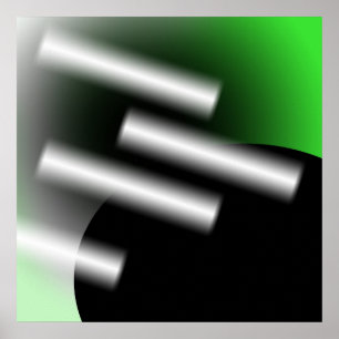 Poster Résumé Vert avec Rayons de Lumière AP0005