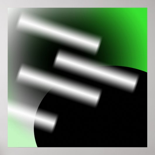 Poster Résumé Vert avec Rayons de Lumière AP0005 (Devant)