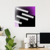 Poster Résumé Violet avec Rayons de Lumière AP0005 (Bureau à domicile)