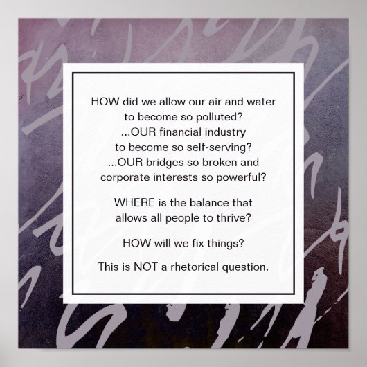 Poster Résumé Violet Sauver la Planète Terre Motivationne (Devant)