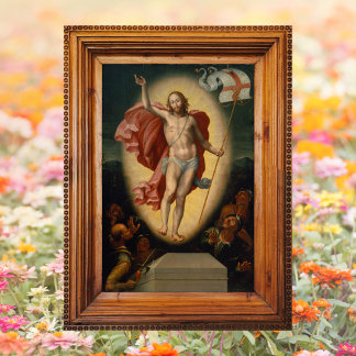 Poster Résurrection Christ est ressuscité Art chrétien Pâ