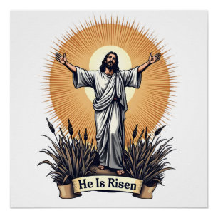 Poster Résurrection de Jésus Gravure Vintage Chemise de F