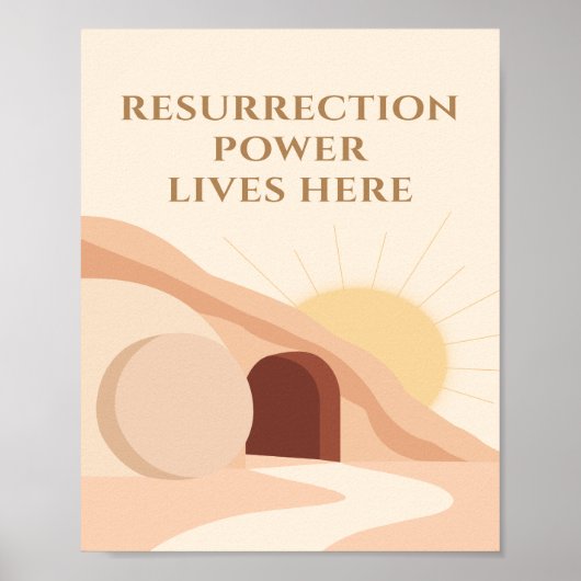 Poster Resurrection Power Lives Here Easter 2026 (Devant)