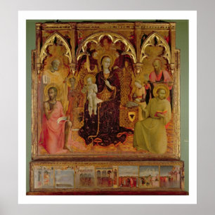 Poster Retable de Madonna de la neige, c.1430-32 (