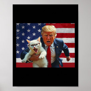 Poster Rétablir la sécurité pour les chats Trump Chats po