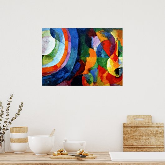 Poster Retard - Formes circulaires, soleil, lune (Cuisine)