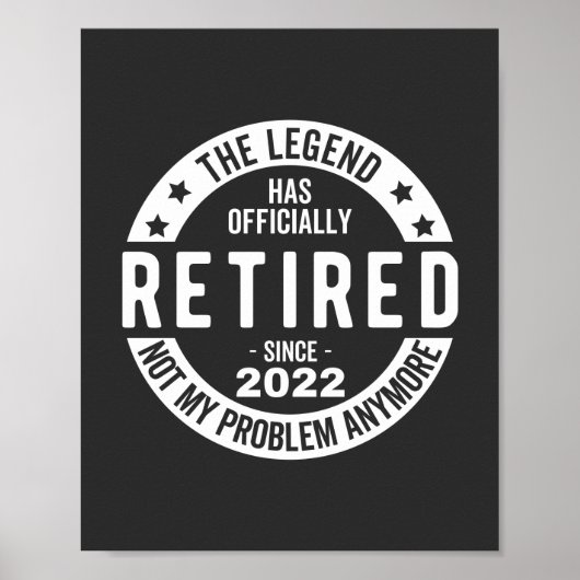 Poster Retired (Devant)