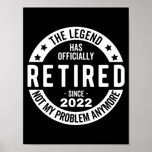 Poster Retired (Devant)