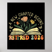 Poster Retired 2026 A New Chapter Begins Retirement Teach (Devant)