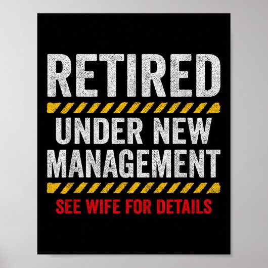 Poster Retired Husband - Retirement Party - Funny Retirem (Devant)