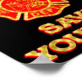 Poster Retired Save Yourself Funny Fireman Retirement Vin (Coin)