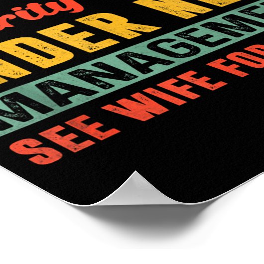 Poster Retired Security Guard Under New Management Retire (Coin)