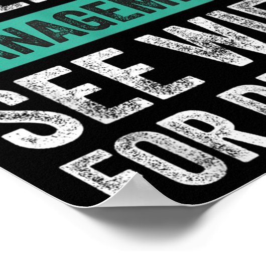 Poster Retired Under New Management, Funny Husband Humor (Coin)