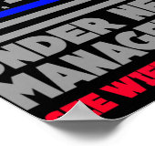 Poster Retired Under New Management Retirement Thin Blue (Coin)