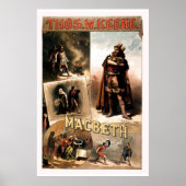 Poster retouché Vintage Shakespeare Macbeth (Devant)
