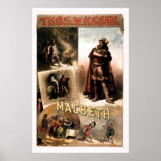 Poster retouché Vintage Shakespeare Macbeth (Devant)