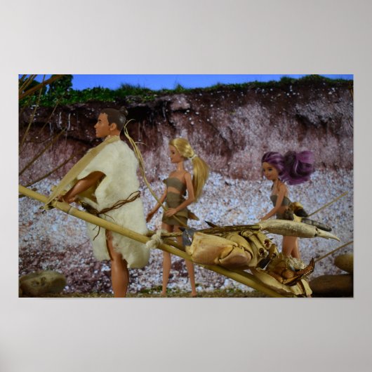 Poster Retour à la maison après la chasse. (Devant)