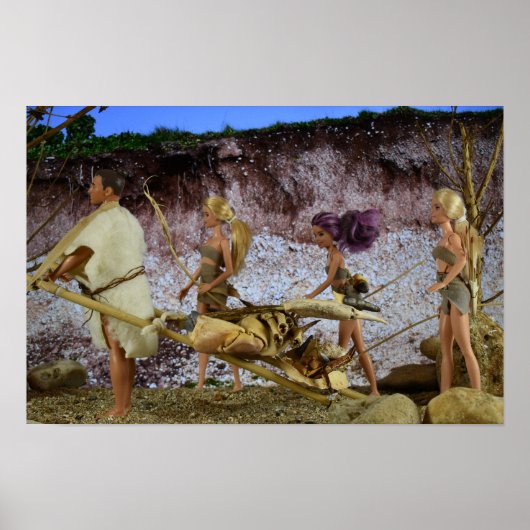 Poster Retour à la maison après la chasse. (Devant)