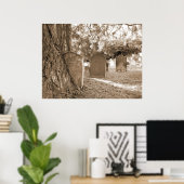 Poster Retour à la nature - Gravestones et arbres (Bureau à domicile)