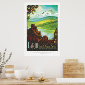 Poster Retour à la publicité touristique spatiale Earth (Cuisine)