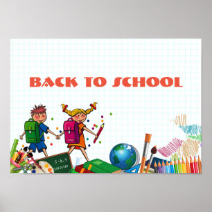 Poster Retour à l'affiche scolaire
