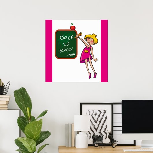POSTER RETOUR À L'ÉCOLE (Bureau à domicile)