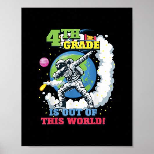 Poster Retour à l'école 4e année Espace hors de ce monde (Devant)
