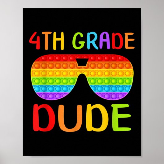 Poster Retour à l'école 4e année mec Lunettes de soleil P (Devant)