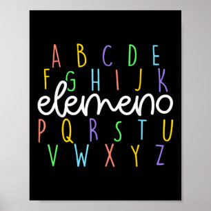 Poster Retour à l'école Abc Elemeno Enseignant de materne