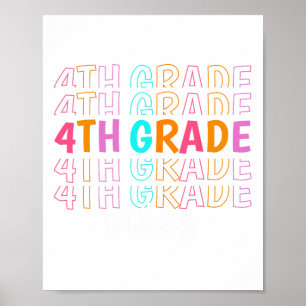 Poster Retour à l'école ambiance 4e année Rétro Enseignan