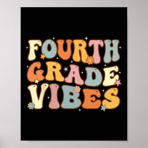 Poster Retour à l'école ambiance quatrième année élève en
