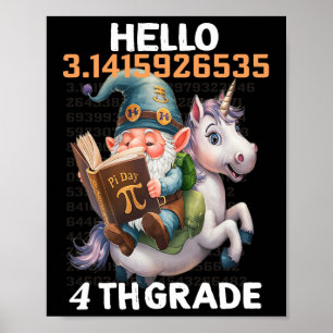 Poster Retour À L'École Avec Bigfoot 3,14 Pi Jour Math 4t