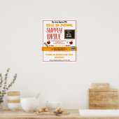 Poster retour à l'école campagne de financement collecte  (Cuisine)