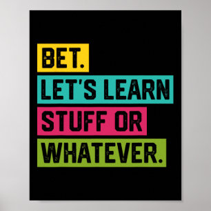 Poster Retour à l'école drôle de Bet Apprenons des choses