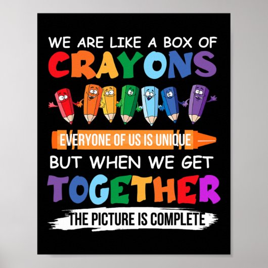Poster Retour à l'école Enseignant Nous sommes comme une (Devant)