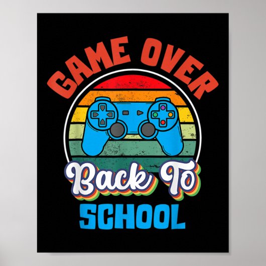 Poster Retour À L'École Fun Jeu Sur L'Étudiant Consenté (Devant)
